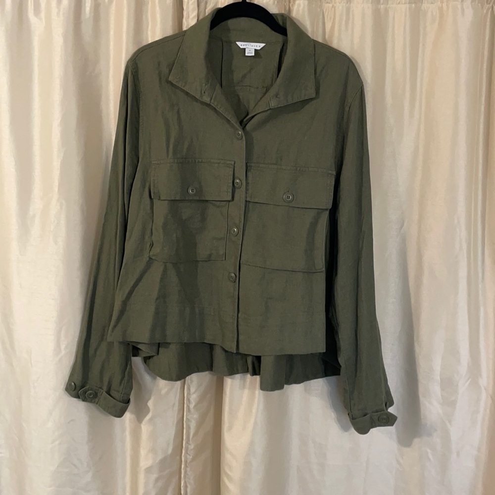 Great military inspired linen light weight jacket